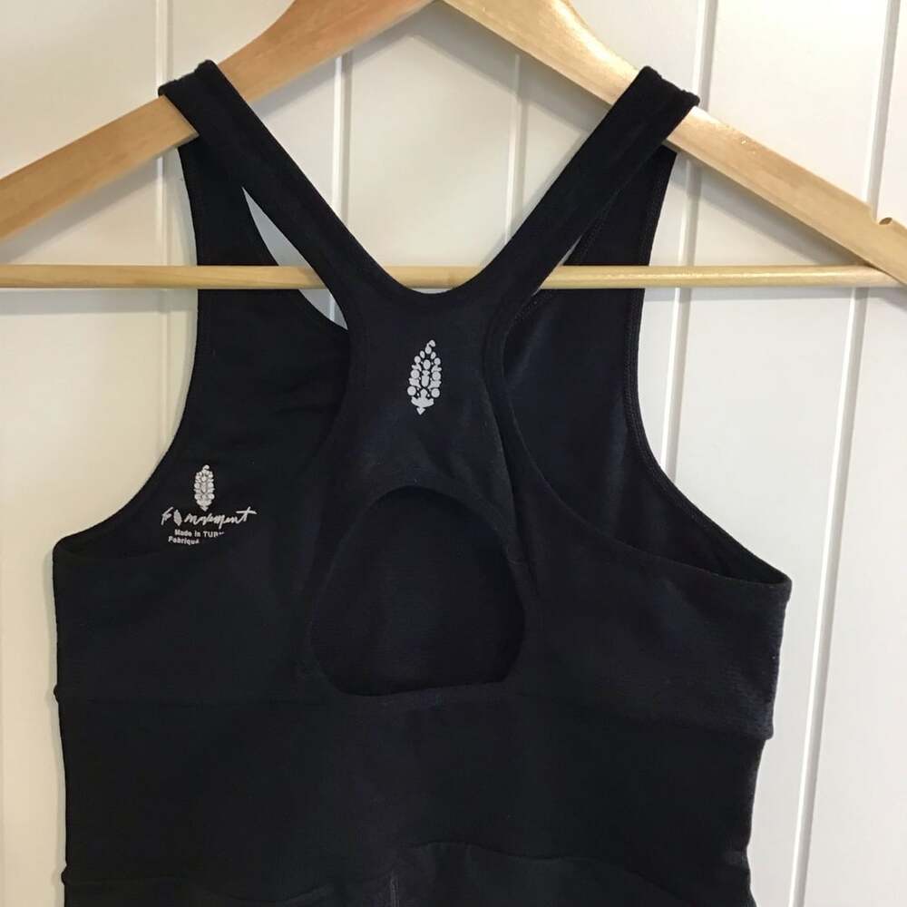Free People Movement Every Single Time Runsie Black Athletic Romper Sz M / L - Picture 6 of 10